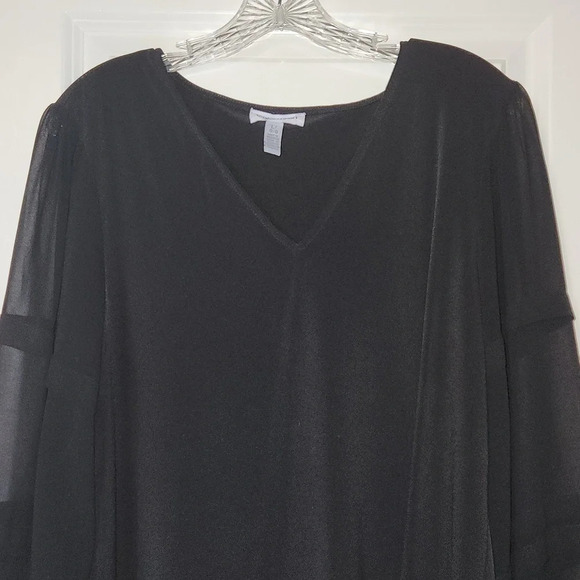 Calvin Klein top with‎ sheer long sleeves - Picture 5 of 8